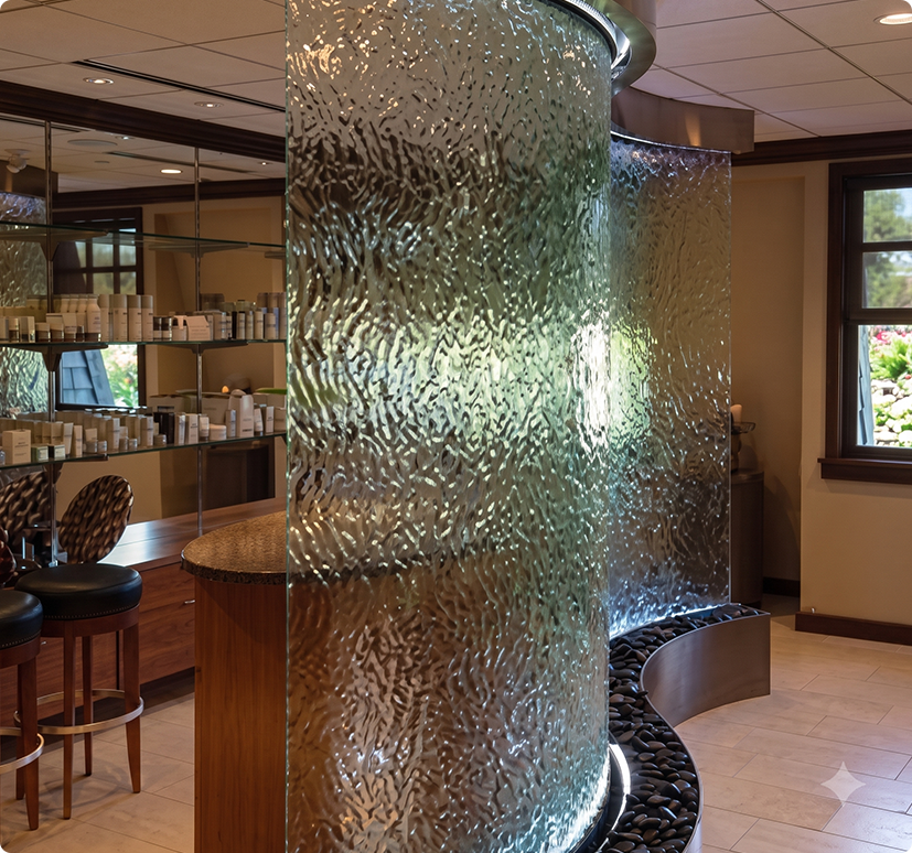 Curve Glass Waterfall